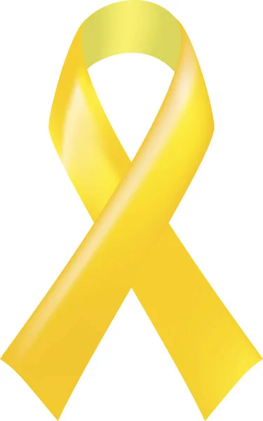 Yellow Ribbons September Suicide Prevention Month Childhood Cancer Awareness World — Foto de Stock