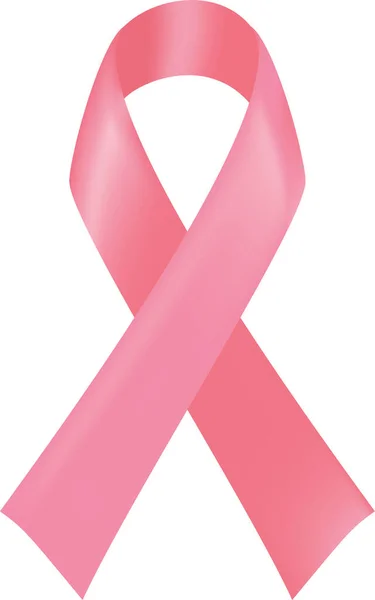 Pink Ribbon Breast Cancer Awareness Icon Isolated White Background — Stok fotoğraf