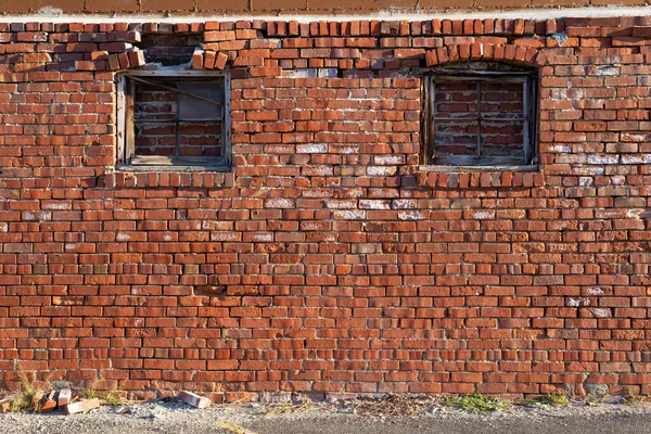 Stare Ceglane Ściany Midwest Miasta — Zdjęcie stockowe