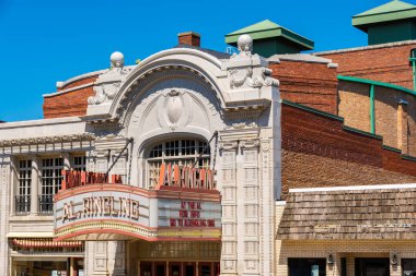 Baraboo, Wisconsin - ABD - 23 Ağustos 2021 Baraboo şehir merkezindeki Al Ringling Tiyatrosu.