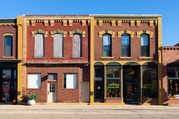 Fulton Illinois United States November 30Th 2021 Downtown Storefronts Downtown — стоковое фото