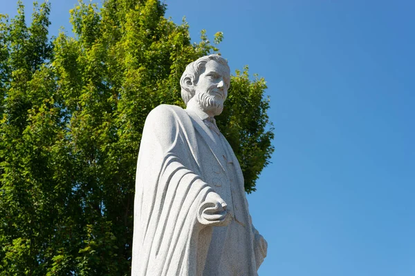 Galesburg Illinois Estados Unidos Agosto 2021 Estatua Abraham Lincoln Estación — Foto de Stock