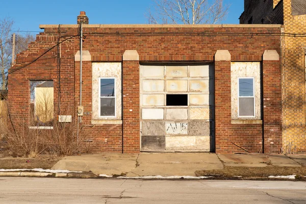 Abandoned Industrial Building Midwest Town — Stock Photo, Image