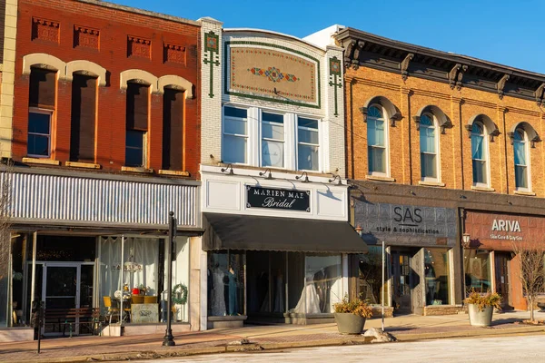 Lasalle Illinois Februari 2022 Gamla Affärer Centrum Vacker Solig Eftermiddag — Stockfoto