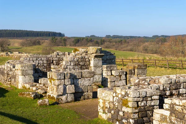Ruïnes Van Harrow Scar Milecastle Hadrian Wall Noord Engeland — Stockfoto