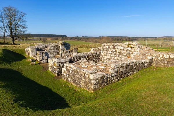 Ruïnes Van Harrow Scar Milecastle Hadrian Wall Noord Engeland — Stockfoto