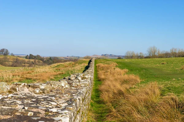 Milattan Sonra 122 Öğlen Işığında Inşa Edilen Hadrian Duvarı Nın — Stok fotoğraf