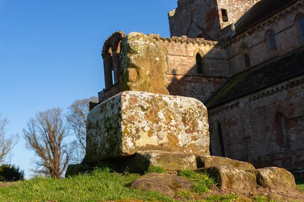 Resti Antico Monumento Con Priorato Sullo Sfondo Lanercost Inghilterra — Foto Stock