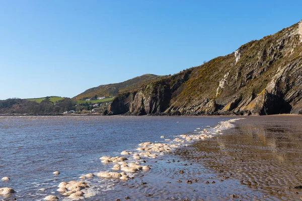 Rotsmuren Aan Solway Coast Het Late Ochtendlicht Sandyhills Beach Dalbeattie — Stockfoto