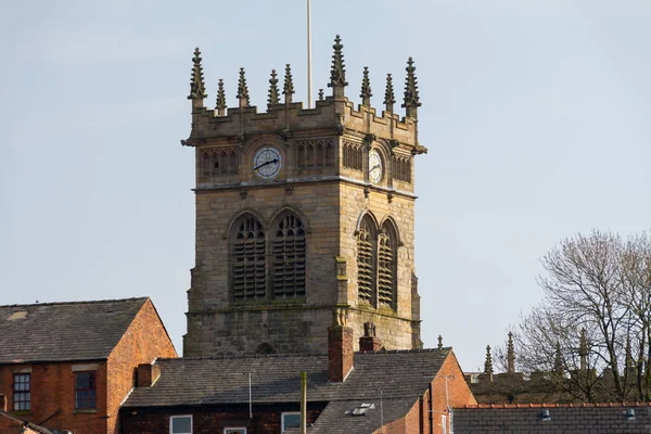 Beautiful old architecture in English city on a beautiful Spring afternoon.