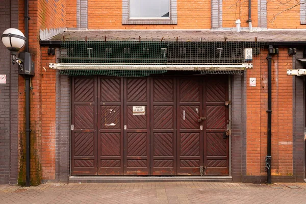 Gesloten Deuren Het Centrum Van Stad — Stockfoto