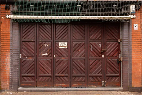 Gesloten Deuren Het Centrum Van Stad — Stockfoto