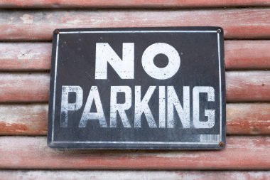 No parking sign in Midwest city.