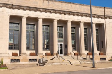 LaSalle, Illinois - United States - June 7th, 2022: The old post office in downtown LaSalle, Illinois.