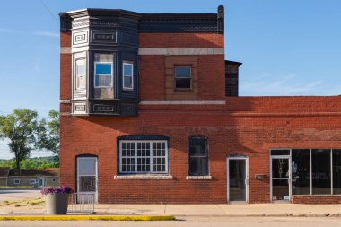 Old storefronts in Midwest city.