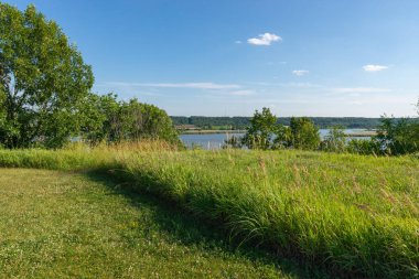 Buffalo Rock State Park, Illinois, ABD 'de canlı yaz manzarası.