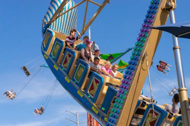Oglesby, Illinois - United States - July 19th, 2022: Carnival ride at the Oglesby Fun Fest in Oglesby, Illinois.