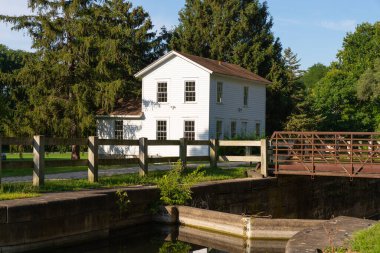 Summer morning on the historic I and M Canal in Aux Sable, Illinois.