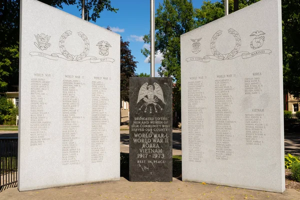 Ottawa Illinois United States September 26Th 2022 Ottawa Veterans Memorial — Stock Photo, Image