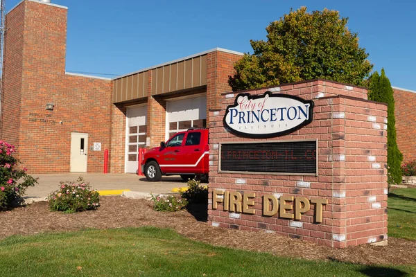 Princeton Illinois Estados Unidos Outubro 2022 Exterior Corpo Bombeiros Princeton — Fotografia de Stock