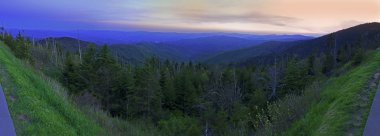Panoramic View of Smoky Mountains National Park in Summers clipart