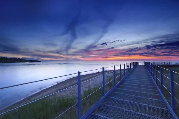 Renkli gün batımında erie Gölü — Stok fotoğraf