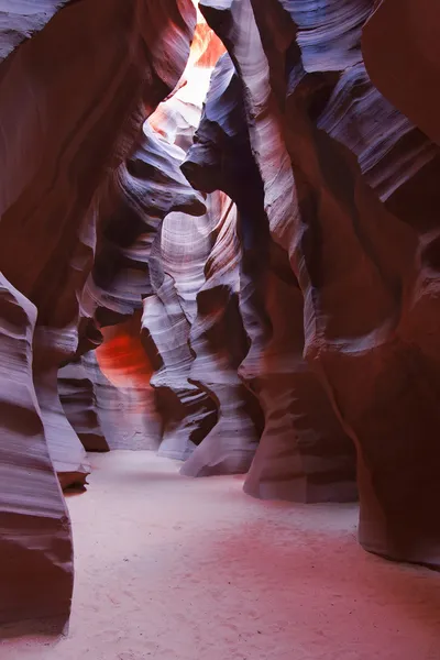 Sun light through Upper Antelope Canyon — Stock Photo, Image