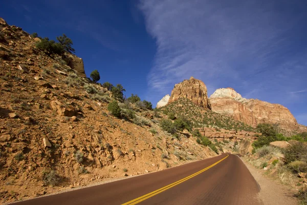 Roads in Zion National Park Utah, USA — Stock Photo, Image