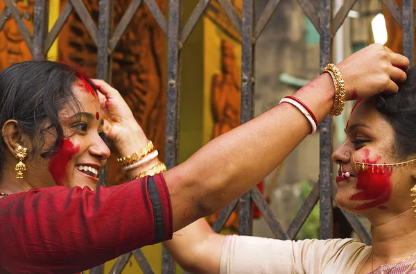 Kolkata at sindur khala durga puja 2011 — Stok fotoğraf