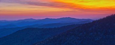 Panoramic View of Smoky Mountains National Park clipart