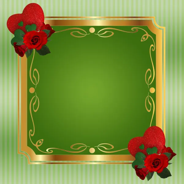 Grün romantischen Hintergrund — Stockfoto