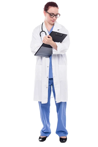 Dedicated doctor taking notes — Stock Photo, Image