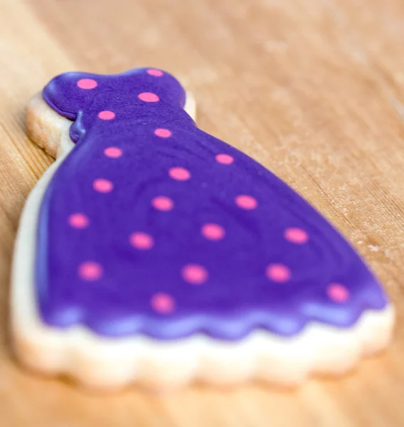 Biscuit decorated as a dress — Stock Photo, Image