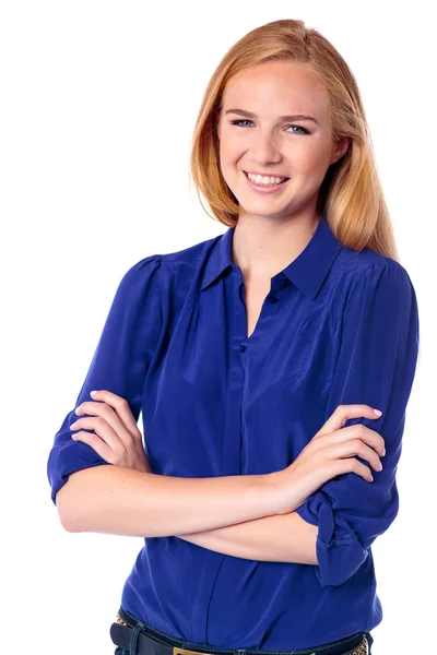 Happy confident young woman — Stock Photo, Image