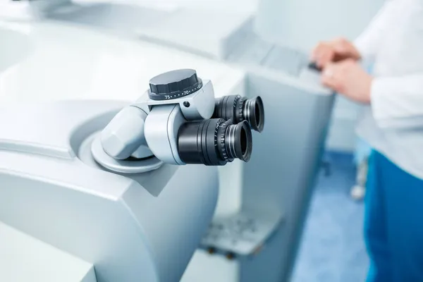 Appareils Microscopiques Pour Tester Vue Ophtalmologie Traitement Des Maladies Oculaires — Photo