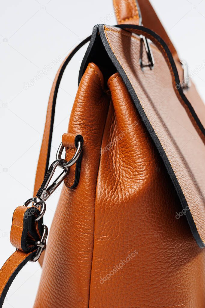 Orange Women's handbag, Ladies bag, Orange female clutch, Orange clutch.Women's bag isolated white background.Bag isolated white background.Clutch isolated white background.
