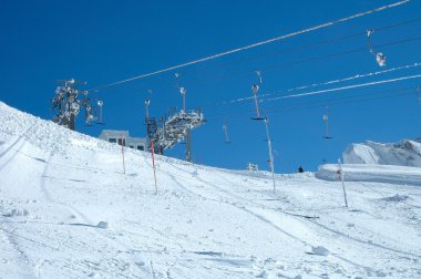 Teleferik hintertux buzul üzerinde