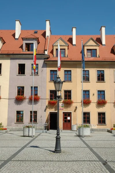 Markt in jelenia gora stad — Stockfoto