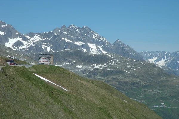 Building in alps in Switzerland — Stock Photo, Image