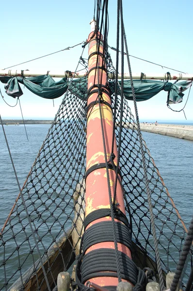 Bowsprit on sailing vessel — Stock Photo, Image
