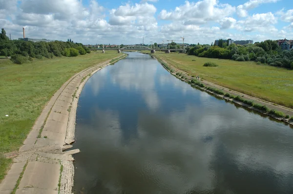 Warta river in Poznan — Stock Photo, Image