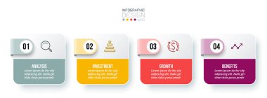 Adım ile bilgi şablonu iş kavramı.