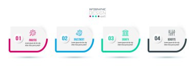 Adım ile bilgi şablonu iş kavramı.