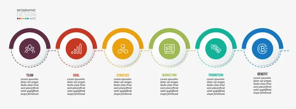 Plantilla Infografía Negocio Gráfico Cronológico — Archivo Imágenes Vectoriales