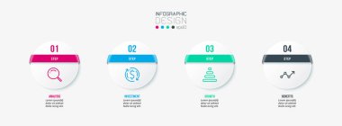 Adım ile bilgi şablonu iş kavramı.