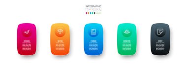 Seçenekli iş konsepti bilgi şablonu.