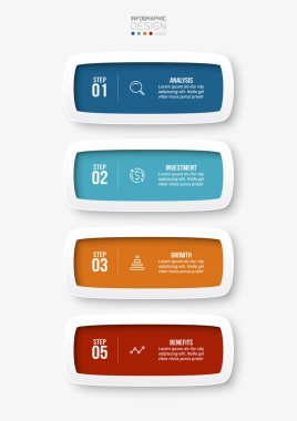 Diyagramı olan bilgi şablonu iş konsepti.