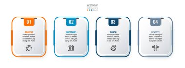 Adım ile bilgi şablonu iş kavramı.