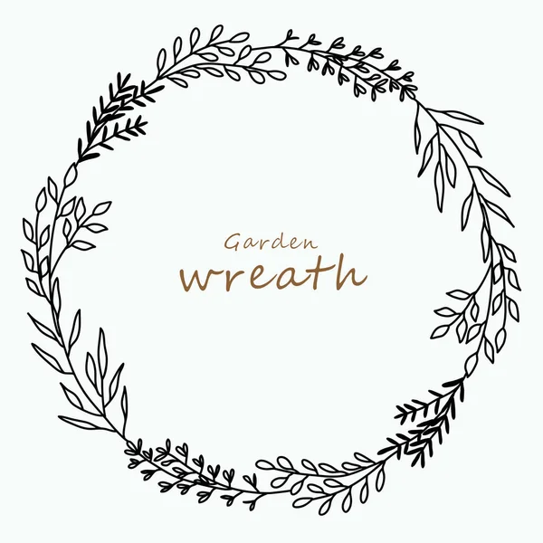 El çizimi yaprak bahçe vektörü