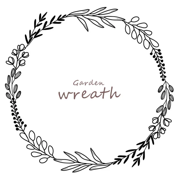 El çizimi yaprak bahçe vektörü